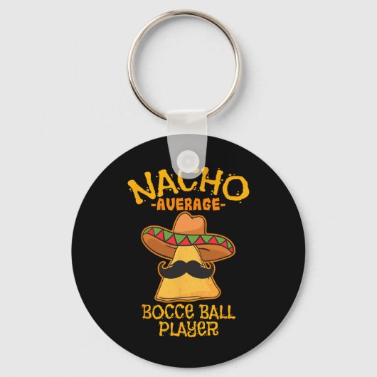 Nacho Gemiddelde Bocce Ball Speler Cinco de Mayo M Sleutelhanger (Voorkant)