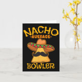 Nacho Gemiddelde Bowler Mexican Bowling Cinco de M Kaart (Gele Bloem)