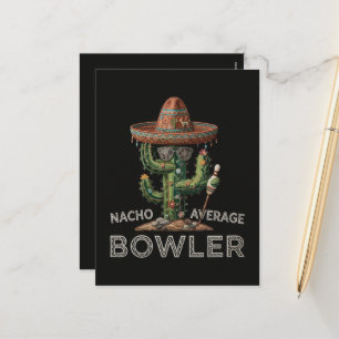 Nacho Gemiddelde Bowler Plezier Feestdagenkaart