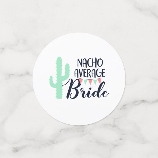 Nacho Gemiddelde Bride 3-Foto Mexico Bachelorette Confetti (Kleine voorkant)