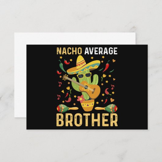 Nacho Gemiddelde Broer Joke Cinco De Mayo Humor Bedankkaart (Voorkant / Achterkant)