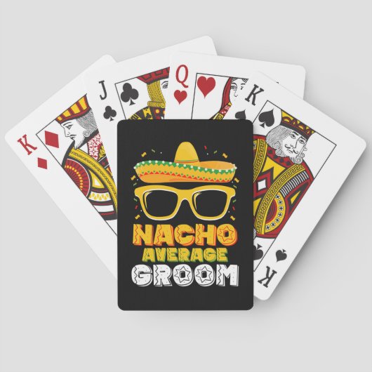 Nacho Gemiddelde bruidegom bruiloft Cinco de Mayo Pokerkaarten (Achterkant)