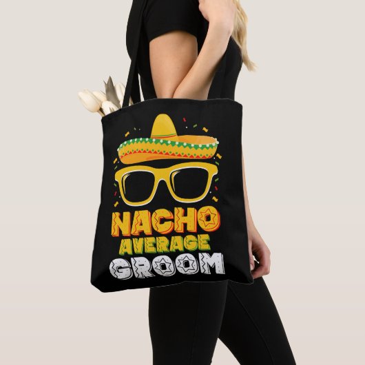 Nacho Gemiddelde bruidegom bruiloft Cinco de Mayo Tote Bag (Dichtbij)