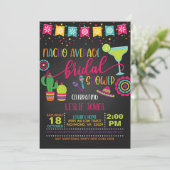 Nacho Gemiddelde Bruids Douche Uitnodiging - BL (Staand voorkant)