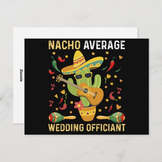 Nacho Gemiddelde Bruiloft Ambtenaar Mexicaanse Par Feestdagenkaart (Voorkant / Achterkant)