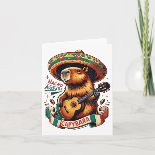 Nacho Gemiddelde Capybara Cinco De Mayo Mannen Boy Kaart (Voorkant)