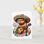 Nacho Gemiddelde Capybara Cinco De Mayo Mannen Boy Kaart (Gele Bloem)
