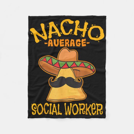 Nacho Gemiddelde casewerker voor de sociale zekerh Fleece Deken (Voorkant)