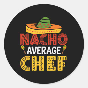 Nacho Gemiddelde Chef Cinco de Mayo Ronde Sticker