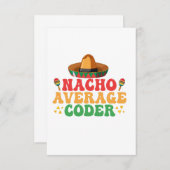 Nacho Gemiddelde Coder Funny Mexican Cindo De Mayo Bedankkaart (Voorkant / Achterkant)