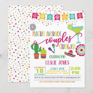Nacho Gemiddelde Couples Shower Invitation - WH Kaart
