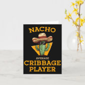 Nacho Gemiddelde Cribbage Speler Funny Wieg Kaart  (Gele Bloem)