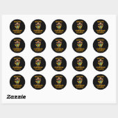 Nacho Gemiddelde Cribbage Speler Funny Wieg Kaart Ronde Sticker (Vel)