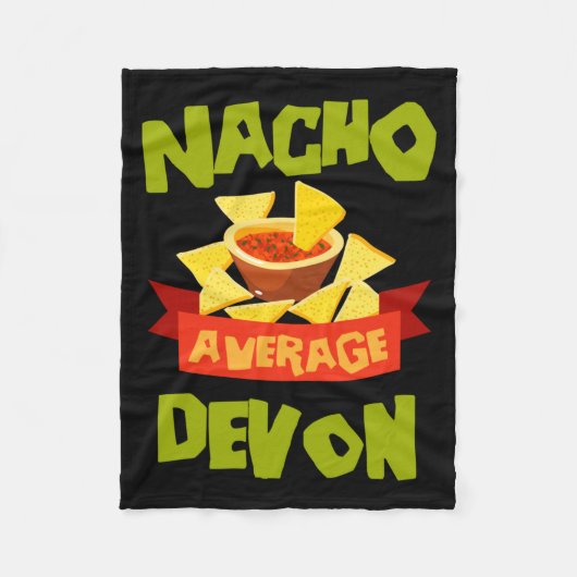 Nacho gemiddelde Devon grappige verjaardag geperso Fleece Deken (Voorkant)