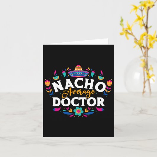 Nacho Gemiddelde Doctor Cinco De Mayo Mexican Matc Kaart (Gele Bloem)
