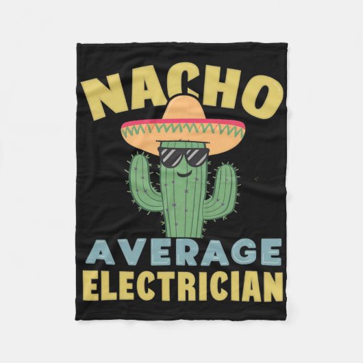 Nacho Gemiddelde Elektricien Cinco de Mayo Grappig Fleece Deken (Voorkant)