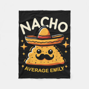 Nacho Gemiddelde Emily Gepersonaliseerde Naam Grap Fleece Deken
