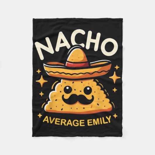 Nacho Gemiddelde Emily Gepersonaliseerde Naam Grap Fleece Deken (Voorkant)