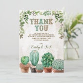 Nacho Gemiddelde Fiesta Baby shower Dank u kaart (Staand voorkant)