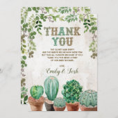 Nacho Gemiddelde Fiesta Baby shower Dank u kaart (Voorkant / Achterkant)
