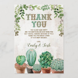 Nacho Gemiddelde Fiesta Baby shower Dank u kaart