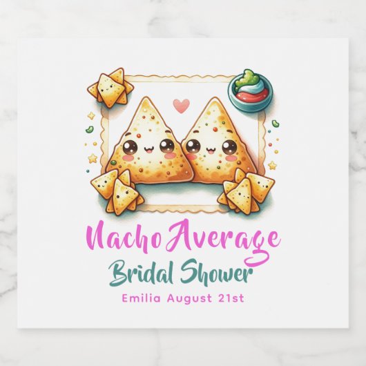 Nacho Gemiddelde Fiesta! Laatste feest Vrijgezelle Sparkling Wijnetiket (Enkel label)