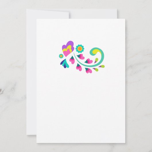 Nacho Gemiddelde Floral Fiesta Mexicaans Vrijgezel Kaart (Achterkant)