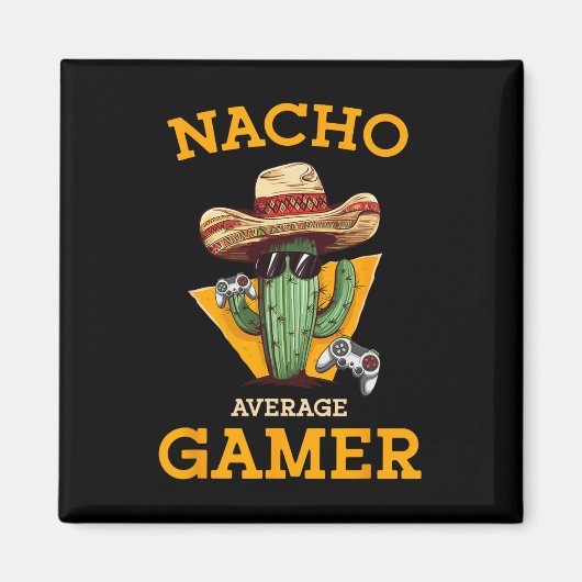 Nacho Gemiddelde Gamer Videospel Speler Grappige M Magneet (Voorkant)