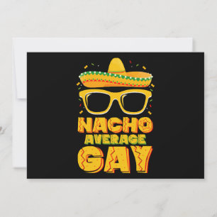 Nacho Gemiddelde Gay Mexicaans LGBTQ Cinco de Mayo Kaart