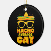 Nacho Gemiddelde Gay Mexicaans LGBTQ Cinco de Mayo Keramisch Ornament (Links)