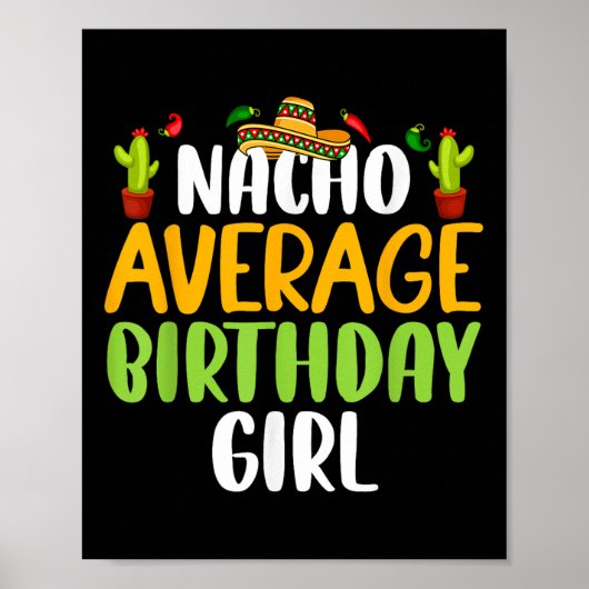 Nacho Gemiddelde geboorte meisje Cinco de Mayo Mat Poster (Voorkant)