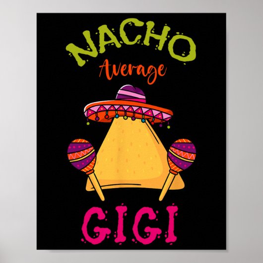 Nacho Gemiddelde Gigi Mexican Cinco De Mayo Grandm Poster (Voorkant)