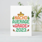 Nacho Gemiddelde graad 2023 Hoogste Afstuderen Cad Bedankkaart (Staand voorkant)