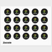Nacho gemiddelde griller - BBQ Ronde Sticker (Vel)