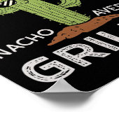 Nacho Gemiddelde Griller Cactus BBQ Humor Grill Co Poster (Hoek)