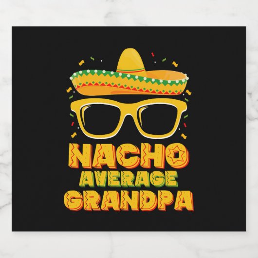 Nacho Gemiddelde grootpa Cinco de Mayo Familie Bier Etiket (Enkel label)