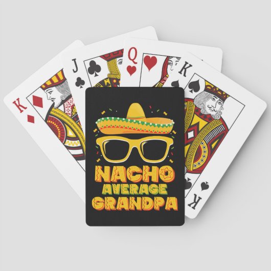 Nacho Gemiddelde grootpa Cinco de Mayo Familie Pokerkaarten (Achterkant)
