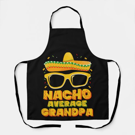 Nacho Gemiddelde grootpa Cinco de Mayo Familie Schort (Voorkant)