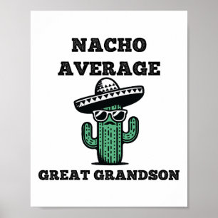 Nacho Gemiddelde Grote Kleinzoon Fun Joke Mexicaan Poster