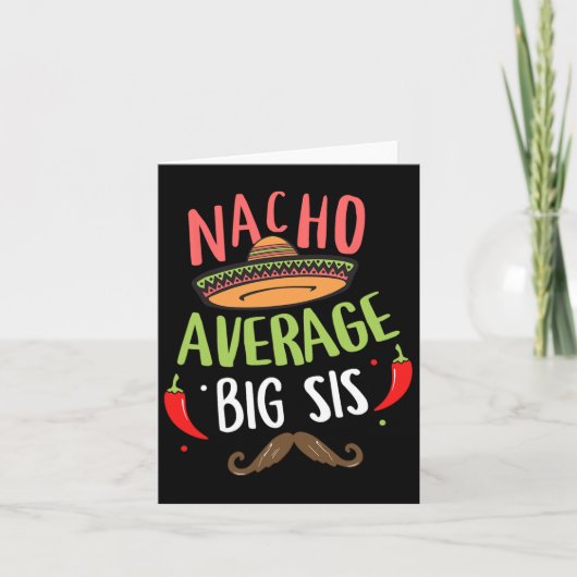 Nacho Gemiddelde Grote Zis Mexicaanse snor Cinco d Kaart (Voorkant)