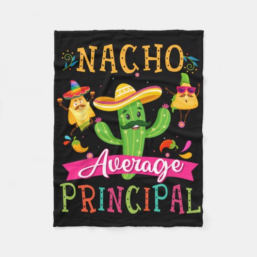 Nacho Gemiddelde Hoofd Grappige Mexicaanse Cactus Fleece Deken (Voorkant)