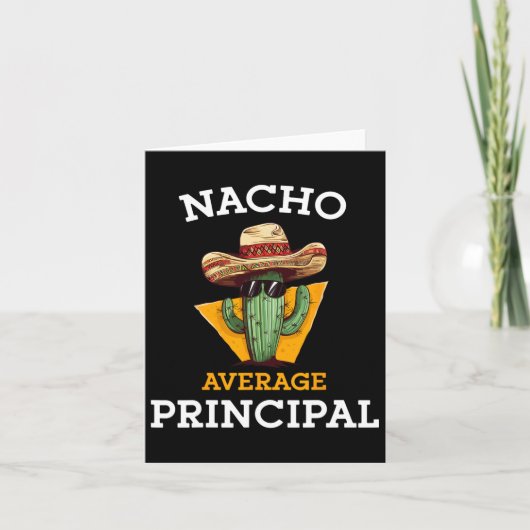 Nacho Gemiddelde Hoofd Grappige Mexicaanse School Kaart (Voorkant)