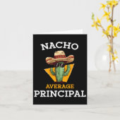 Nacho Gemiddelde Hoofd Grappige Mexicaanse School Kaart (Gele Bloem)