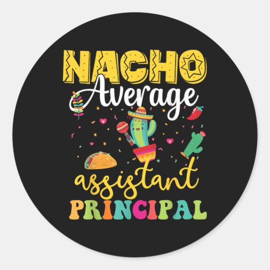 Nacho Gemiddelde Instant Principal, Cinco de Mayo  Ronde Sticker (Voorkant)