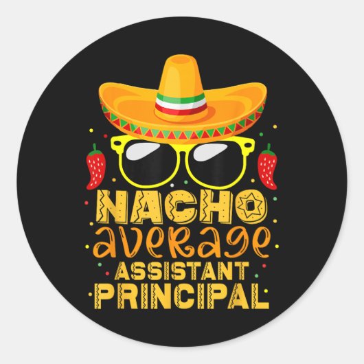 Nacho Gemiddelde Instant Principal Cinco de Mayo T Ronde Sticker (Voorkant)