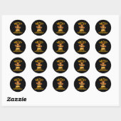 Nacho Gemiddelde Instant Superintendent Cinco de M Ronde Sticker (Vel)