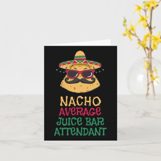 Nacho Gemiddelde Juice Bar Attendant Cinco de Mayo Kaart (Gele Bloem)