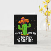 Nacho Gemiddelde Kankerstrijder Cinco de Mayo Fies Kaart (Gele Bloem)