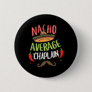 Nacho Gemiddelde Kapelaan Sombrero Baard Cinco de Ronde Button 5,7 Cm