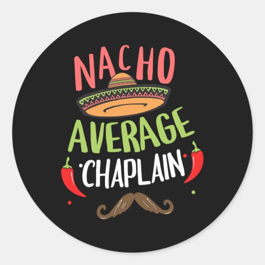 Nacho Gemiddelde Kapelaan Sombrero Baard Cinco de Ronde Sticker (Voorkant)